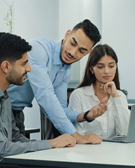 Group discussion during a session